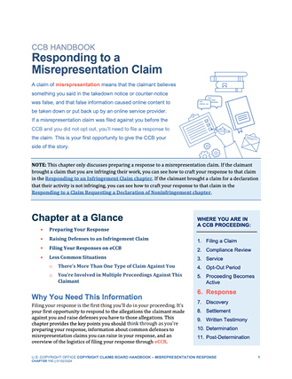 CCB Misrepresentation Claims document cover