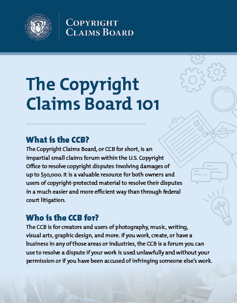 Copyright Claims Board 101 Handout Illustration
