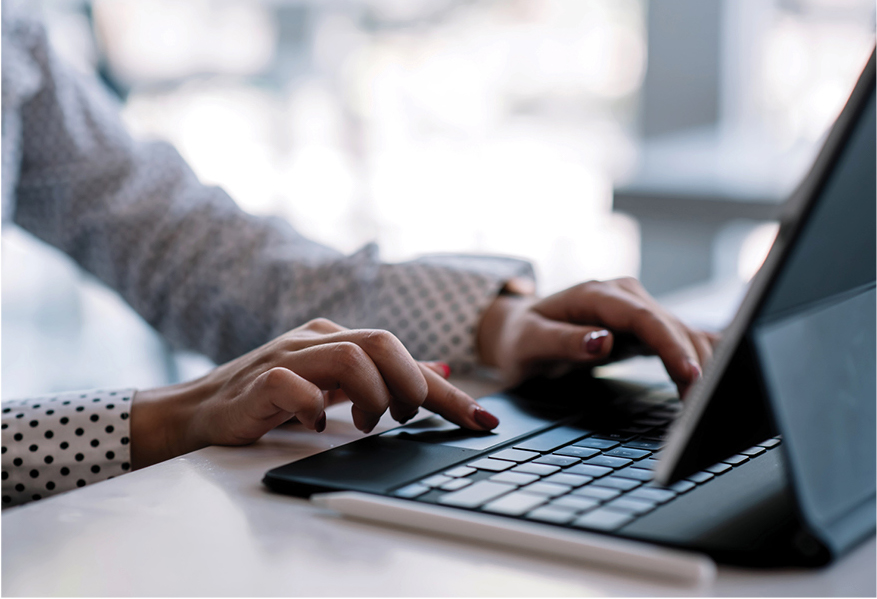 Person using laptop